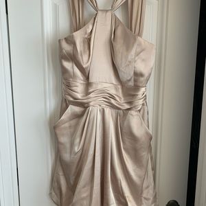 Champagne David’s Bridal bridesmaid dress, size 12